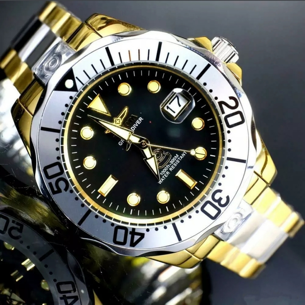 FIRM PRICE-Invicta automatic pro driver two tone